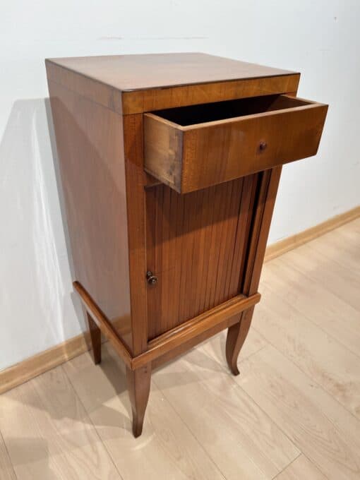 Biedermeier Pillar Cabinet - With Drawer Open - Styylish