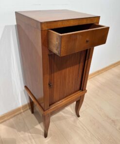 Biedermeier Pillar Cabinet - With Drawer Open - Styylish