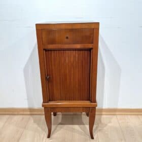 Biedermeier Pillar Cabinet, Cherry Veneer, Southern Germany circa 1820