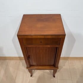 Biedermeier Pillar Cabinet, Cherry Veneer, Southern Germany circa 1820