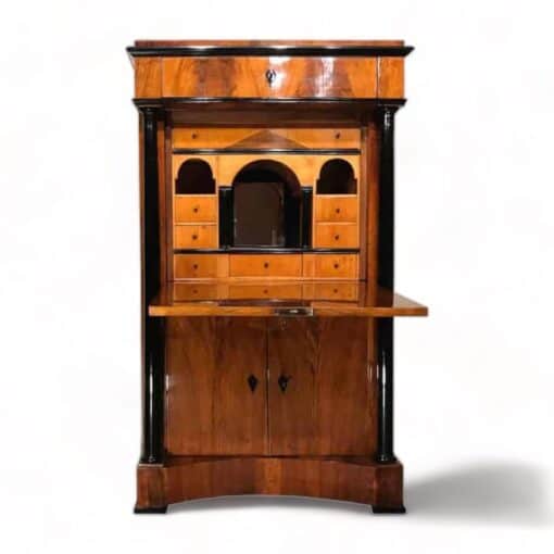 Biedermeier Drop front secretary desk- view of the secretary with open writing flap- styylish