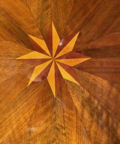 Biedermeier Marquetry Center Table - Star Inlay Detail - Styylish