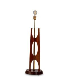 Teak and Brass Lamp - Without Shade - Styylish
