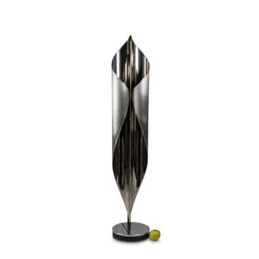 Brushed Metal Lamp - Front - Styylish