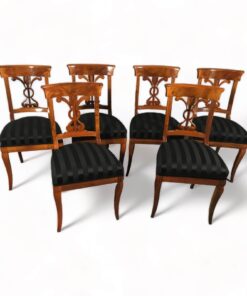 Set of six Biedermeier walnut chairs- Styylish