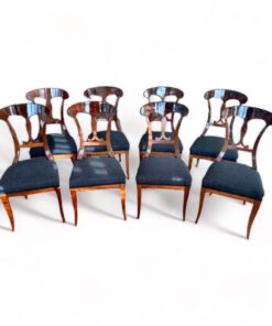 Set of Eight Biedermeier walnut chairs- Styylish