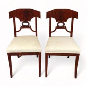 Pair of Swedish Gustavian Side Chairs, 1820-30