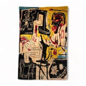 After Jean-Michel Basquiat. Rug, or tapestry « Melting Point of Ice ».