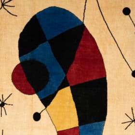 Abstract Tapestry or Rug, Inspired by Joan Miro. Contemporary Work.