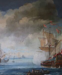 Oil Painting of Coastal Scene - Ship Detail - Styylish