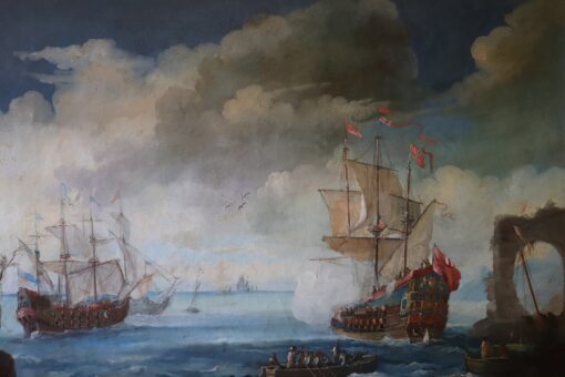 Oil Painting of Coastal Scene - Ship Detail - Styylish