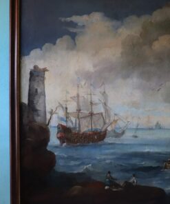 Oil Painting of Coastal Scene - Corner Detail - Styylish