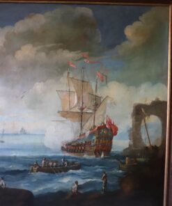 Oil Painting of Coastal Scene - Right Corner Detail - Styylish