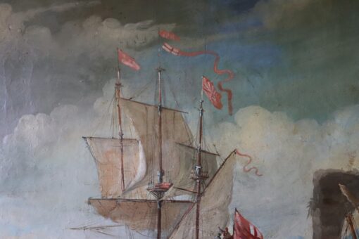 Oil Painting of Coastal Scene - Galleon - Styylish