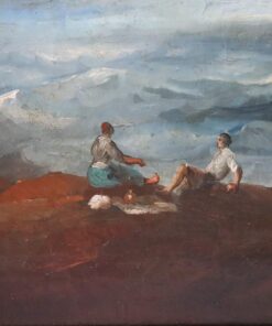 Oil Painting of Coastal Scene - Figure Detail - Styylish