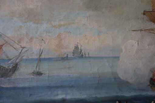 Oil Painting of Coastal Scene - Ship in Distance - Styylish