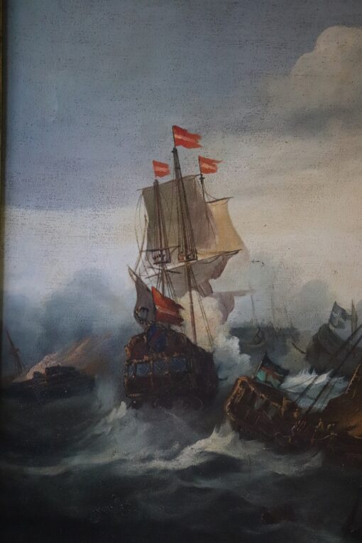 Oil Painting of Galleons - Ships - Styylish