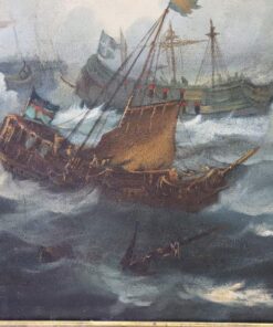 Oil Painting of Galleons - Bottom Galleon Detail - Styylish