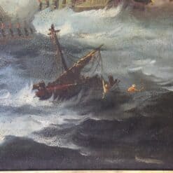 Oil Painting of Galleons - Bottom Detail - Styylish