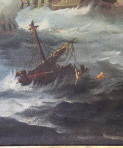 Oil Painting of Galleons - Bottom Detail - Styylish