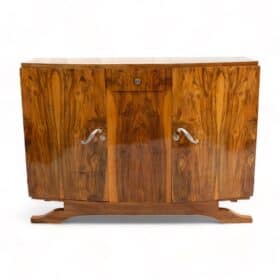 French Art Deco Sideboard, Walnut Veneer