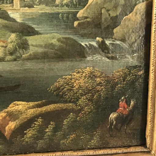 Old Master Landscape Painting - Figure in Corner - Styylish