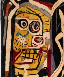 Jean-Michel Basquiat Inspired Tapestry - Fabric Detail - Styylish