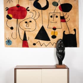 Tapestry inspired by Joan Miró, Contemporary work.