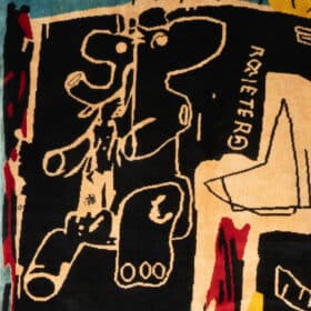 After Jean-Michel Basquiat. Rug, or tapestry « Melting Point of Ice ».