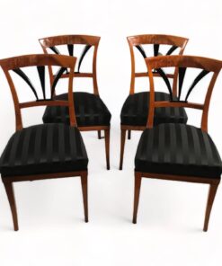 Set of four Biedermeier Walnut Chairs- Styylish