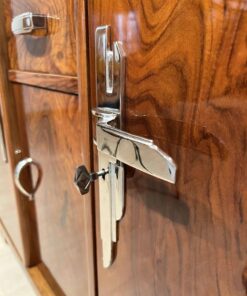 Art Deco Walnut Sideboard - Nickel Details - Styylish