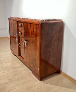 Art Deco Walnut Sideboard - Wood Details - Styylish