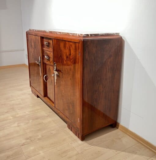 Art Deco Walnut Sideboard - Wood Details - Styylish