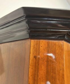 Walnut Biedermeier Bookcase - Ebonized Top - Styylish