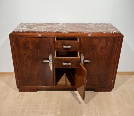 Art Deco Walnut Sideboard - Compartments - Styylish