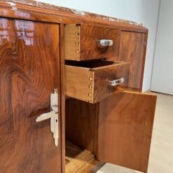 Art Deco Walnut Sideboard - Open Compartments - Styylish