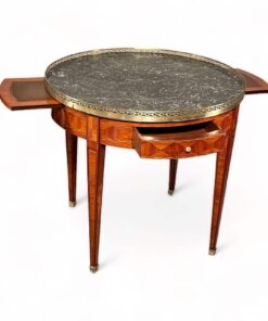 French Louis XVI Bouillotte Table- front view with pulled out inset panels - Styylish