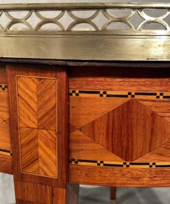 Bouillotte Table- detail of veneer- Styylish