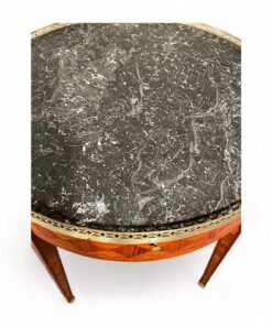 Bouillotte Table- detail of marble top- Styylish