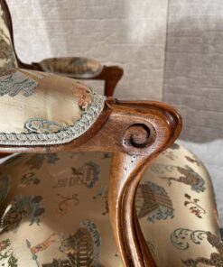 Pair of Louis XV Armchairs- detail of armrest side view- Styylish
