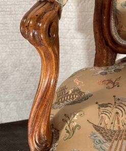 Pair of Louis XV Armchairs- detail of armrest left side- Styylish