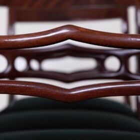 Biedermeier Dining Set, Round Table and Four Chairs, 19th Century