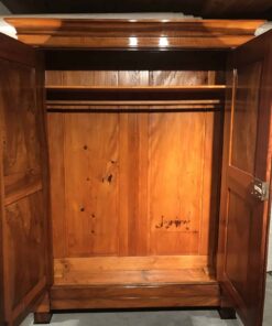 Biedermeier walnut armoire- inside view- Styylish