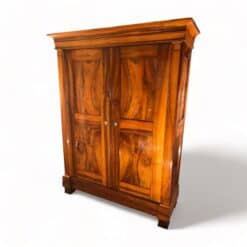 Biedermeier walnut armoire- three-quarter view- Styylish