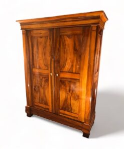 Biedermeier walnut armoire- three-quarter view- Styylish
