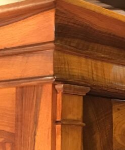 Biedermeier walnut armoire- corner view with top- Styylish