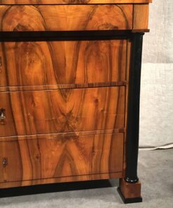 Biedermeier Walnut Dresser- detail of the front right side- Styylish