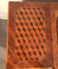 Louis XVI Style Chest of Drawers- block marquetry detail- Styylish