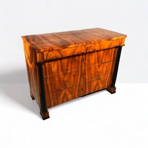 Biedermeier Walnut Dresser- three-quarter view- Styylish