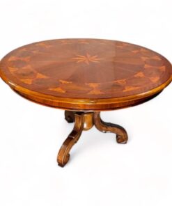 Biedermeier Marquetry Center Table- Styylish